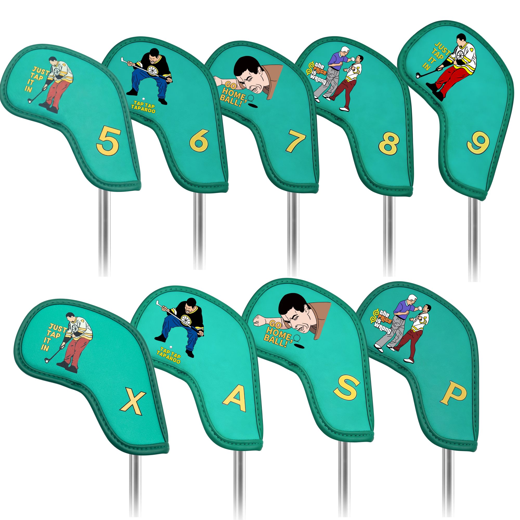 9 pcs Golf Iron Covers with Fu - Golf Equipment Nearby ulasan dan harga