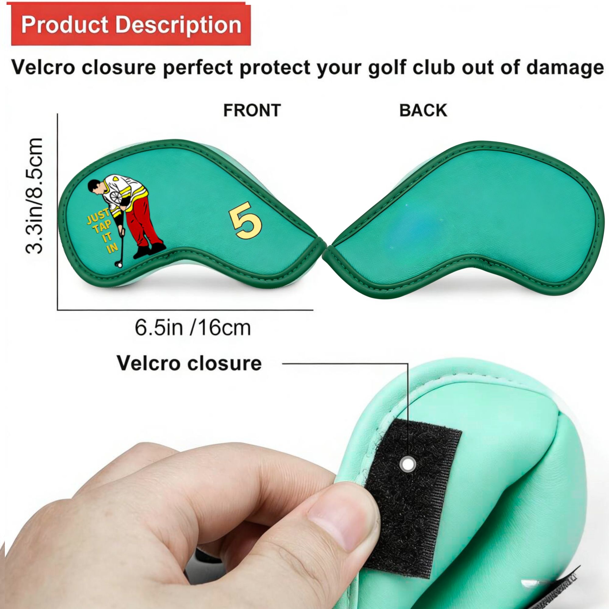 9 pcs Golf Iron Covers with Fu - Golf Equipment Nearby ulasan dan harga