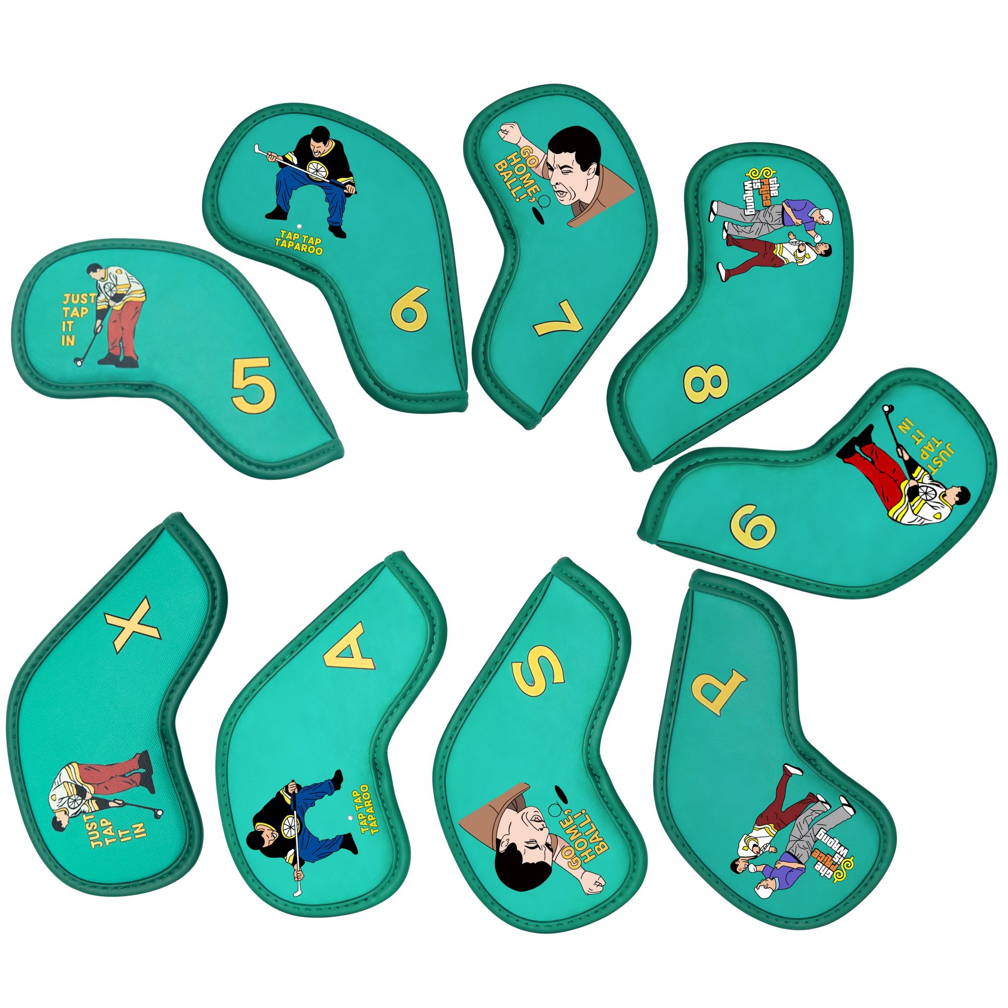 9 pcs Golf Iron Covers with Fu - Golf Equipment Nearby ulasan dan harga