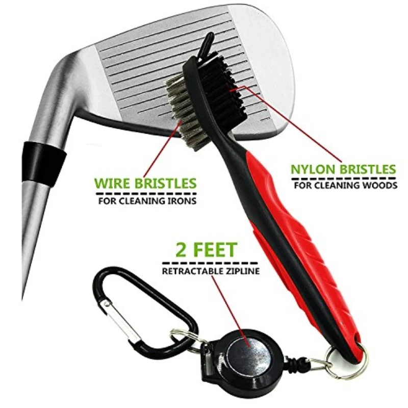 1-4Pcs Golf Groove Cleaning Br - Golf Equipment To Improve Your Game ulasan dan harga